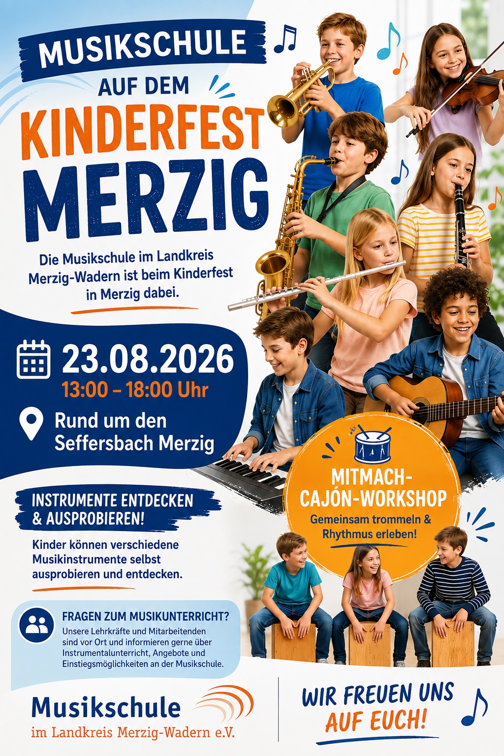 Du betrachtest gerade Musikschule beim Kinderfest Merzig – Instrumente entdecken und ausprobieren!